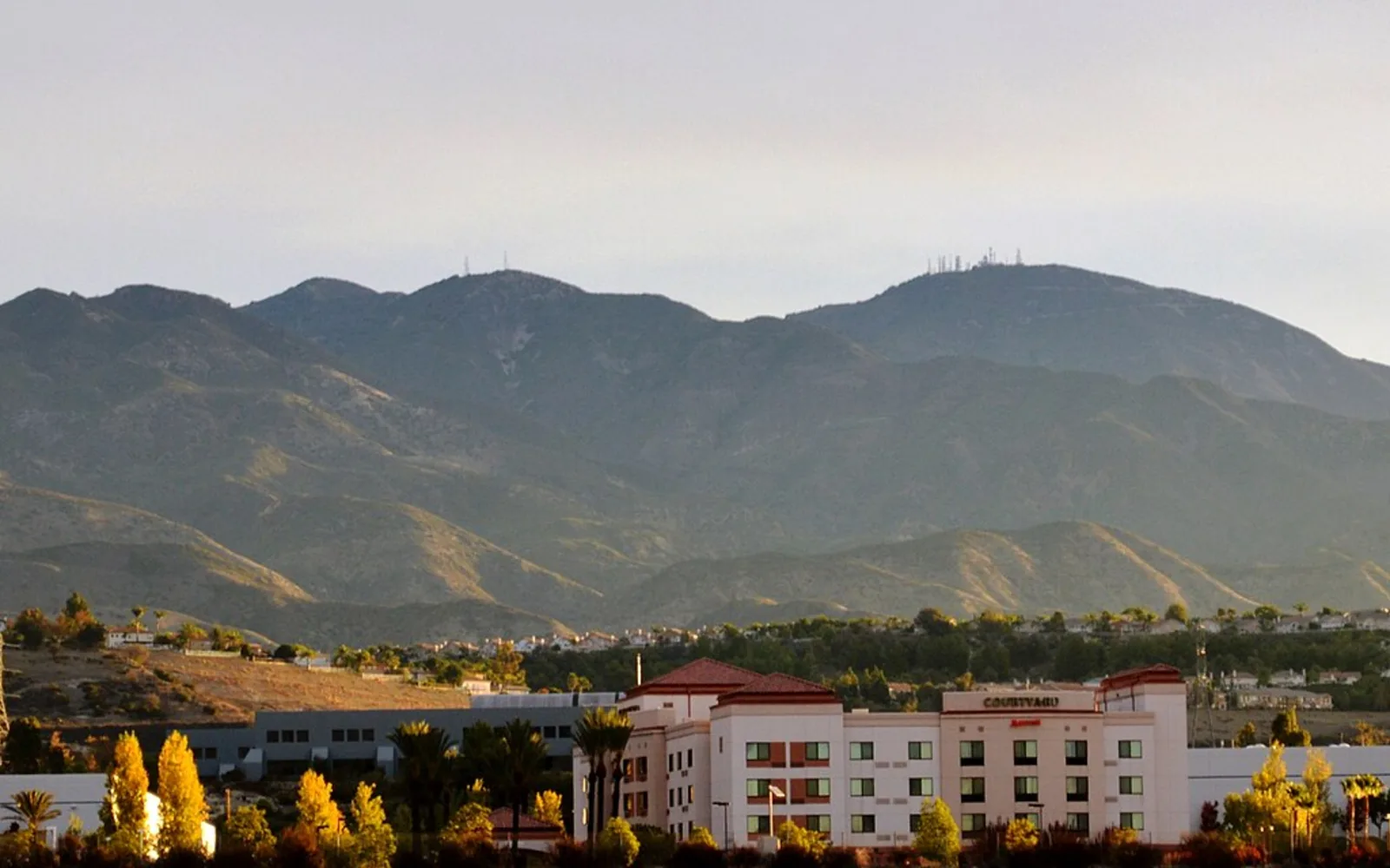 The Saddleback mountains viewed from Lake Forest, California